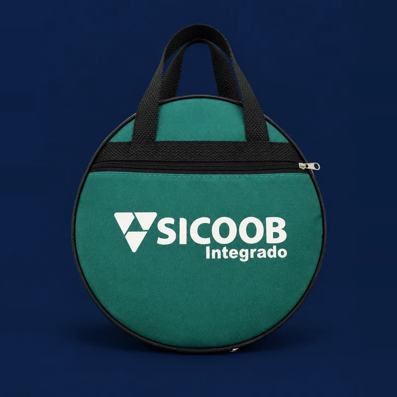 Bolsa redonda verde Sicoob Integrado