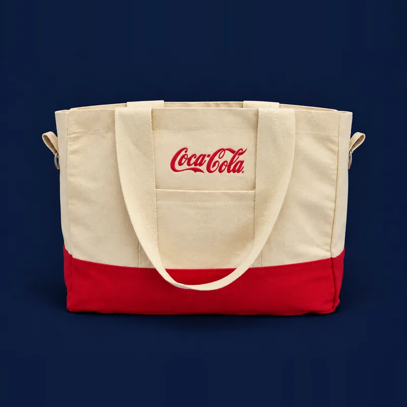Ecobag Coca-Cola com base vermelha