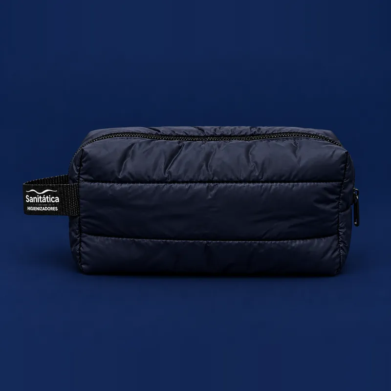 Necessaire matelassê azul-marinho